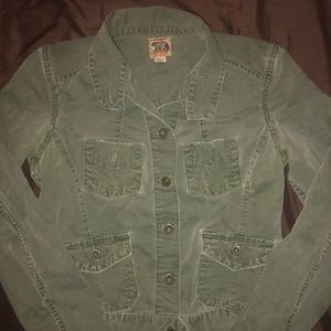 Lucky Brand Military Green Motorcycle Jacket
